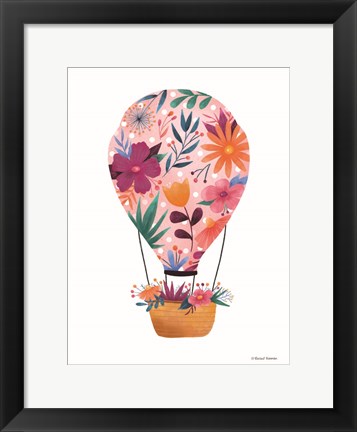 Framed Floral Ballooning Print