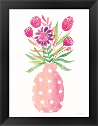 Framed Pretty in Pink Flower Pot Print