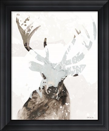 Framed Elk Impression 2 Print