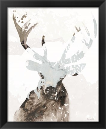 Framed Elk Impression 2 Print