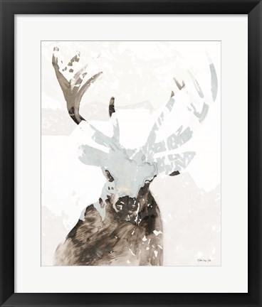 Framed Elk Impression 2 Print