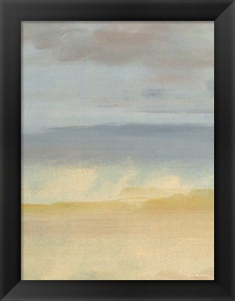 Framed Sand, Ocean and Sky Print