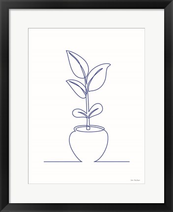 Framed One Line Plant II Print