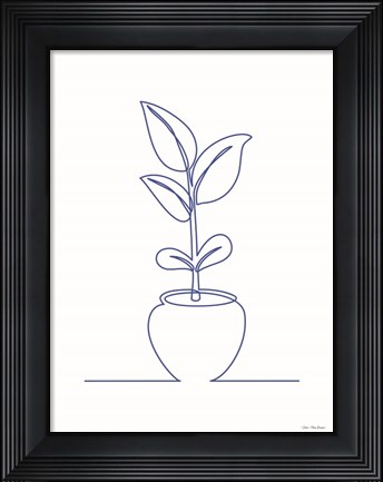 Framed One Line Plant II Print