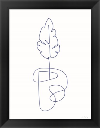 Framed One Line Botanical I Print