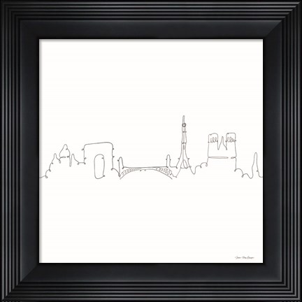 Framed One Line Paris Print