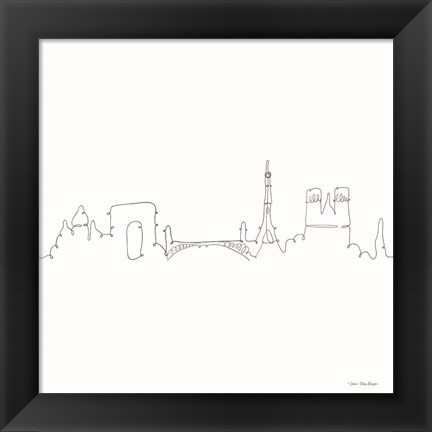 Framed One Line Paris Print