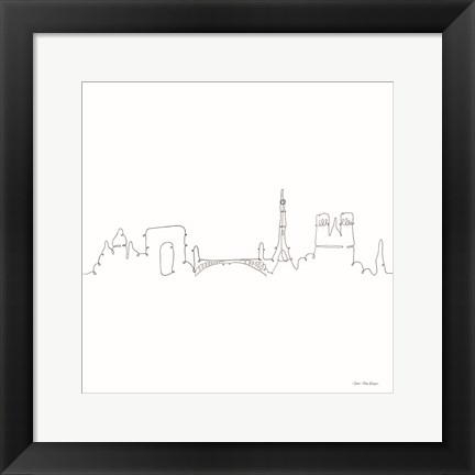 Framed One Line Paris Print