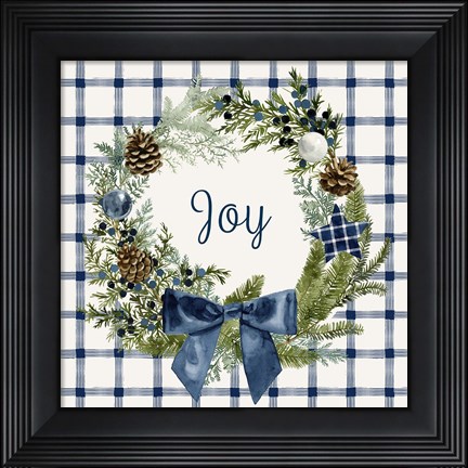 Framed Juniper Wreath II Print