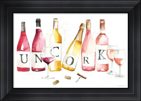 Framed Pop the Cork XI Print