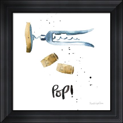 Framed Pop the Cork VII Print