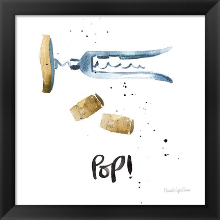 Framed Pop the Cork VII Print