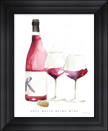 Framed Pop the Cork I Print