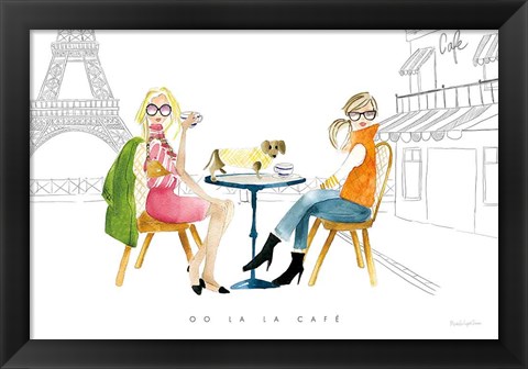 Framed Paris Girlfriends III v2 Print