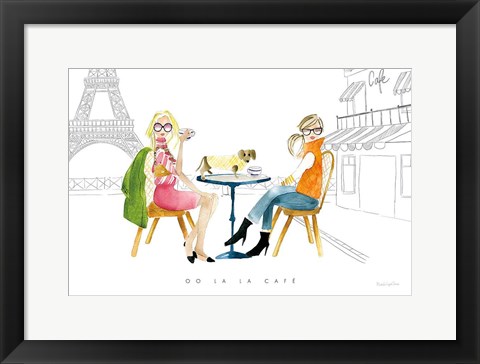 Framed Paris Girlfriends III v2 Print