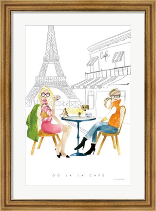 Framed Paris Girlfriends III Print