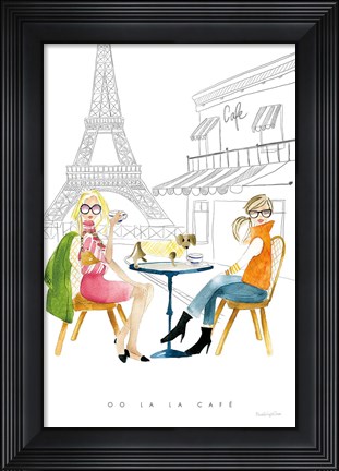 Framed Paris Girlfriends III Print
