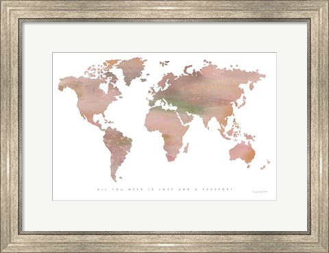 Framed Passport to the World Print