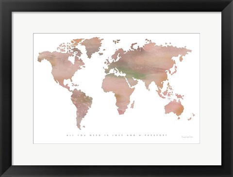 Framed Passport to the World Print