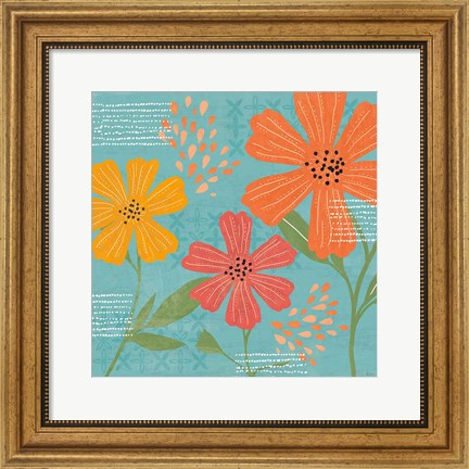 Framed Mod Floral III Print