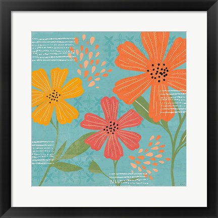 Framed Mod Floral III Print