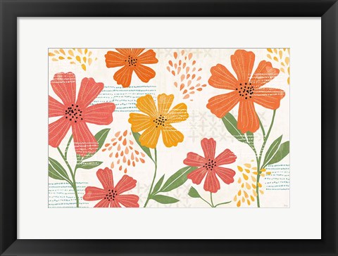 Framed Mod Floral I Print