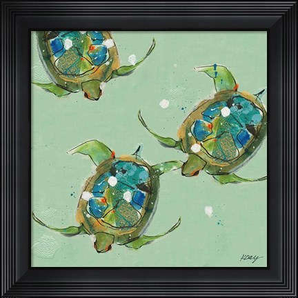 Framed Sea Turtles Print