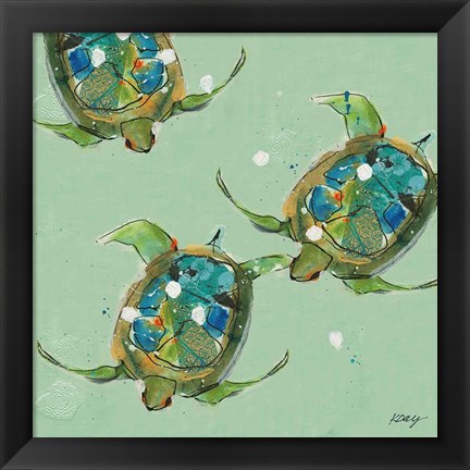 Framed Sea Turtles Print