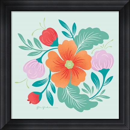 Framed Market Flowers II Print