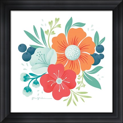 Framed Market Flowers I Print