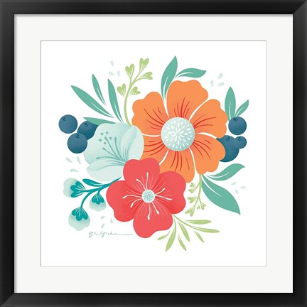 Framed Market Flowers I Print