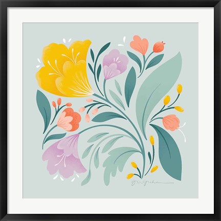 Framed Floral Study II Print