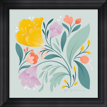 Framed Floral Study II Print
