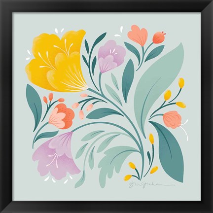 Framed Floral Study II Print