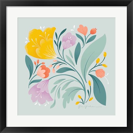 Framed Floral Study II Print