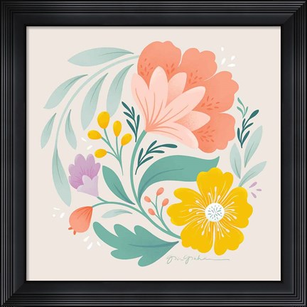 Framed Floral Study I Print