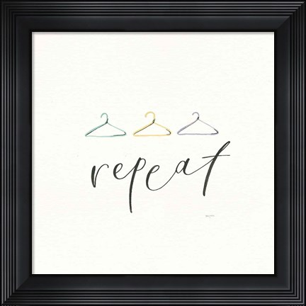 Framed Wash Dry Fold Repeat IV Print