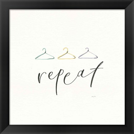 Framed Wash Dry Fold Repeat IV Print