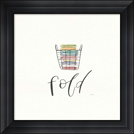 Framed Wash Dry Fold Repeat III Print