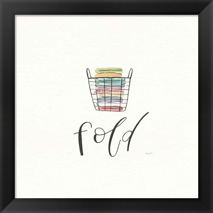 Framed Wash Dry Fold Repeat III Print