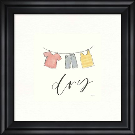 Framed Wash Dry Fold Repeat II Print