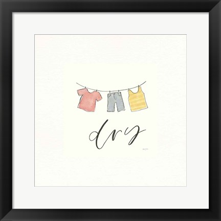 Framed Wash Dry Fold Repeat II Print