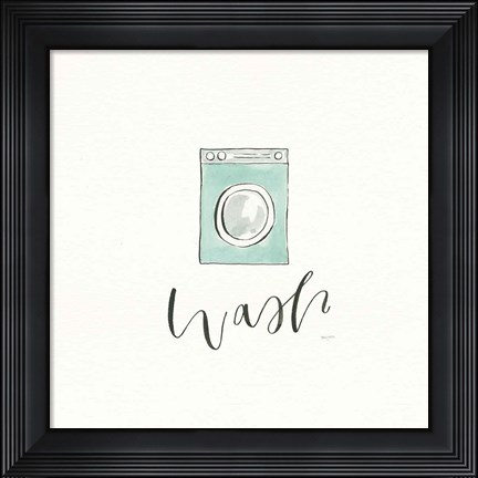 Framed Wash Dry Fold Repeat I Print