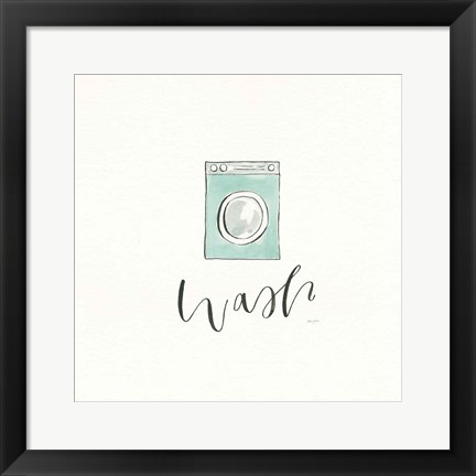 Framed Wash Dry Fold Repeat I Print
