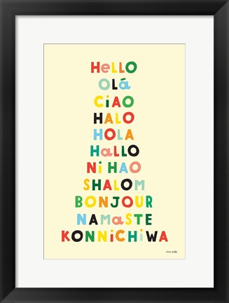 Framed Language of Hellos Yellow Print