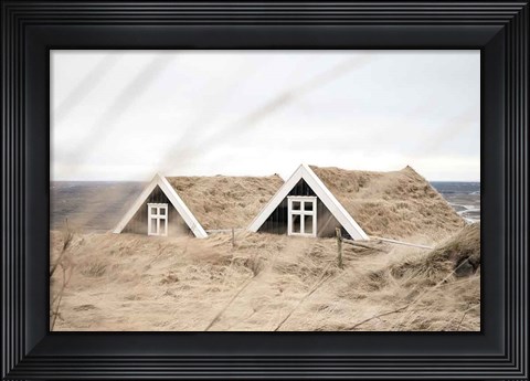 Framed Selid Turf Houses Print