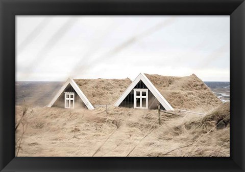 Framed Selid Turf Houses Print