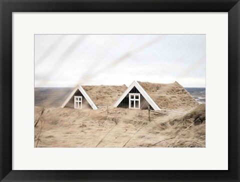 Framed Selid Turf Houses Print