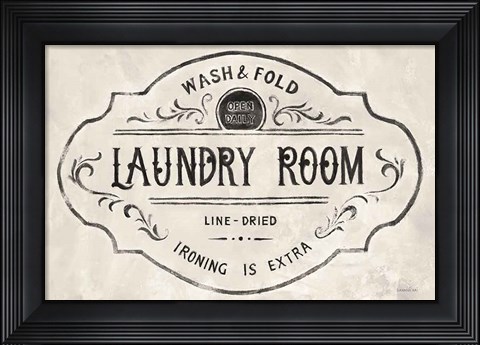 Framed Laundry Day VIII Neutral Print