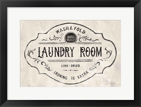 Framed Laundry Day VIII Neutral Print